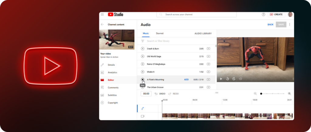 Built-in YouTube Editor&nbsp;